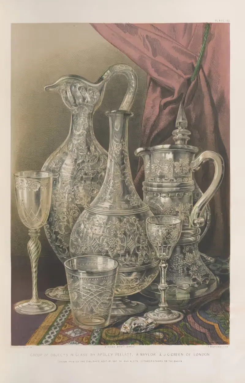 Группа объектов из стекла by Мэтью Дигби Уайатт, 1851 - 1853 — digital art print download