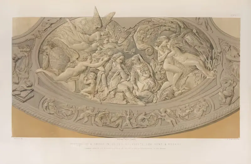 Часть щита из серебра by Мэтью Дигби Уайатт, 1851 - 1853 — digital art print download