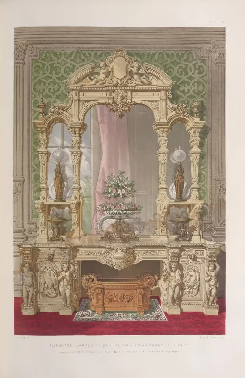 Буфет, вырезанный из дуба by Мэтью Дигби Уайатт, 1851 - 1853 — digital art print download