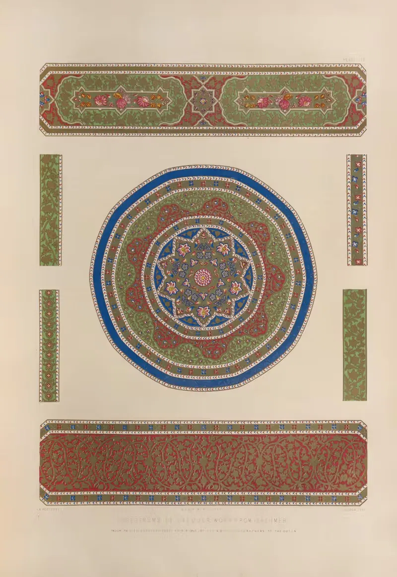 Образцы лакированной работы из Кашмира by Мэтью Дигби Уайатт, 1851 - 1853 — digital art print download
