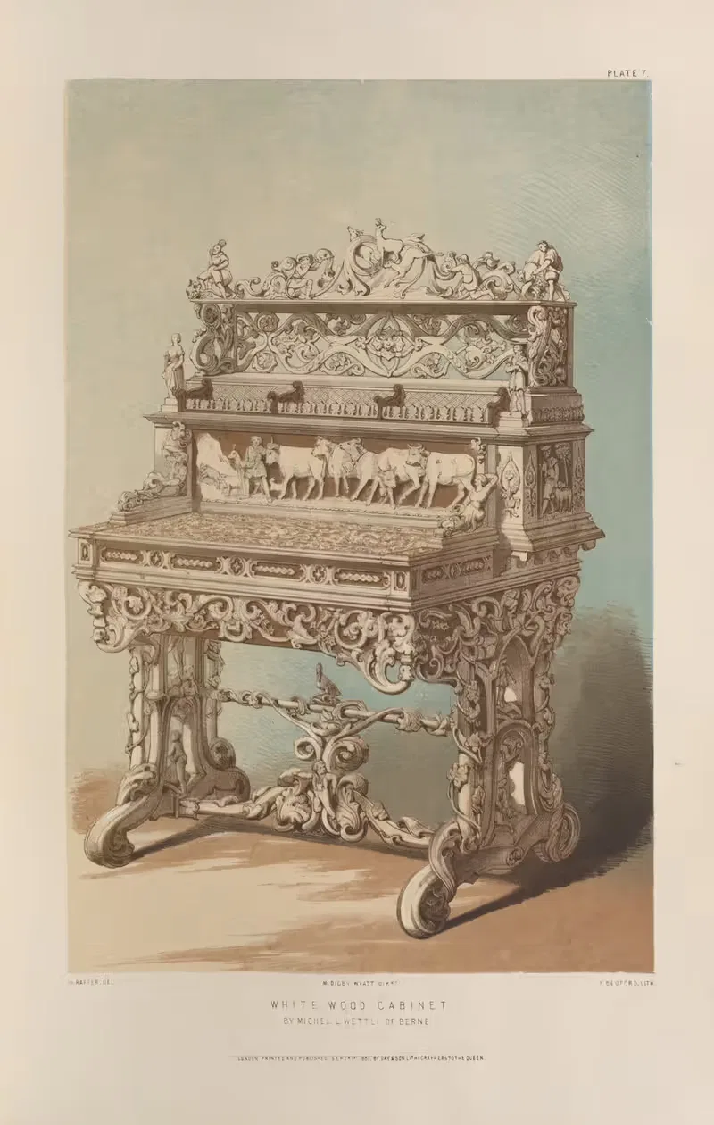 Белый деревянный шкаф by Мэтью Дигби Уайатт, 1851 - 1853 — digital art print download