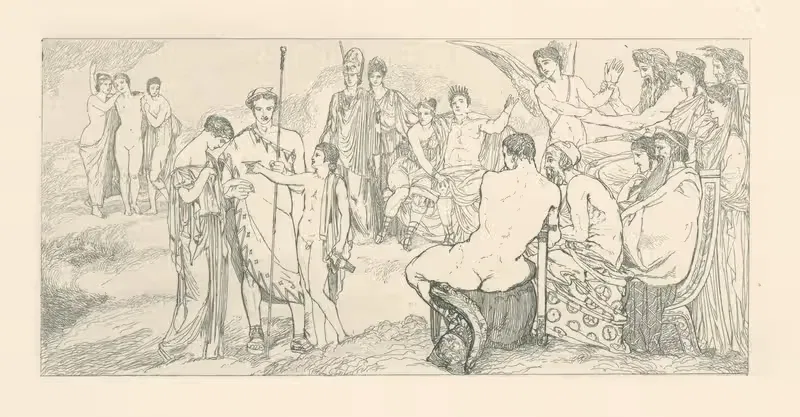 Прием Психеи на Олимпе by Макс Клингер, 1881 — digital art print download