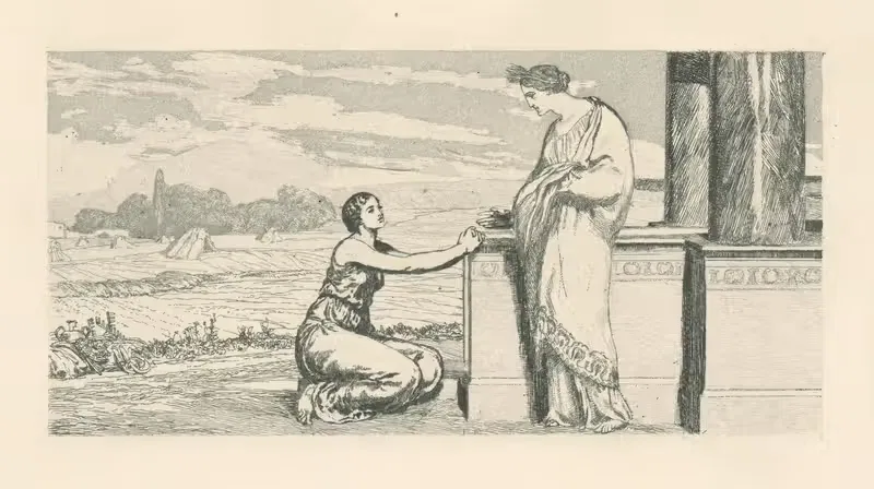 Психея и Церера by Макс Клингер, 1881 — digital art print download