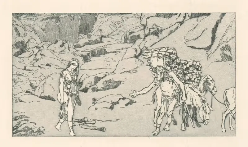 Psyché na ceste do Tartaru by Max Klinger, 1881 — digital art print download