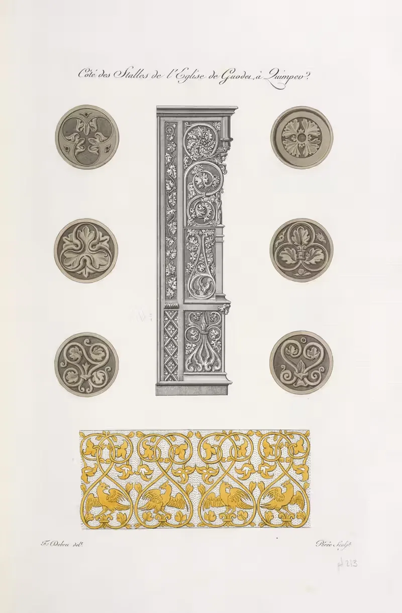 Côté des stalles de l'église de Guodet, à Quimper. — Nicolas Xavier Willemin