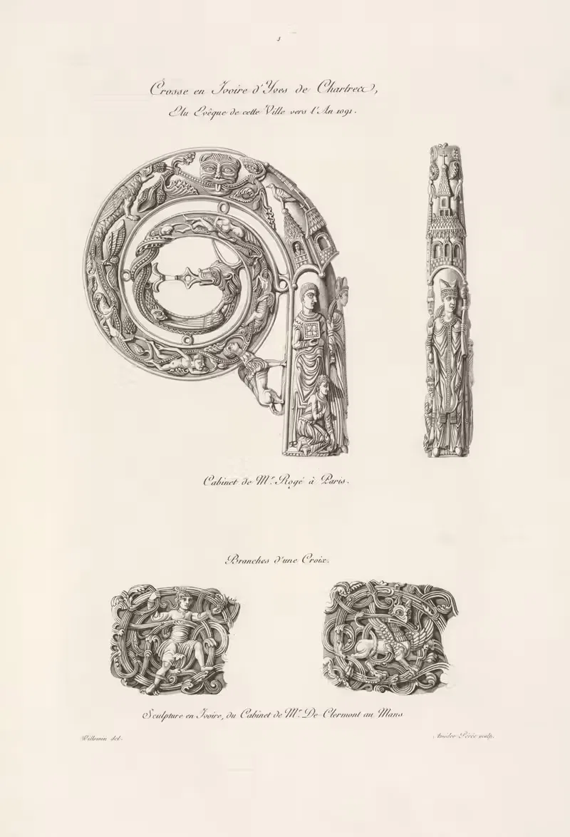 Crosse en ivoire d'Yves de Chartres — Nicolas Xavier Willemin