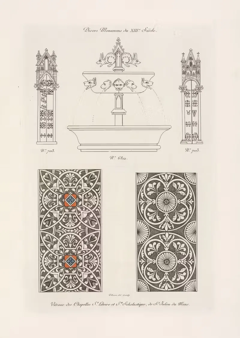 Разнообразные памятники XIII века by Николас Ксавье Виллемен, 1839 — digital art print download