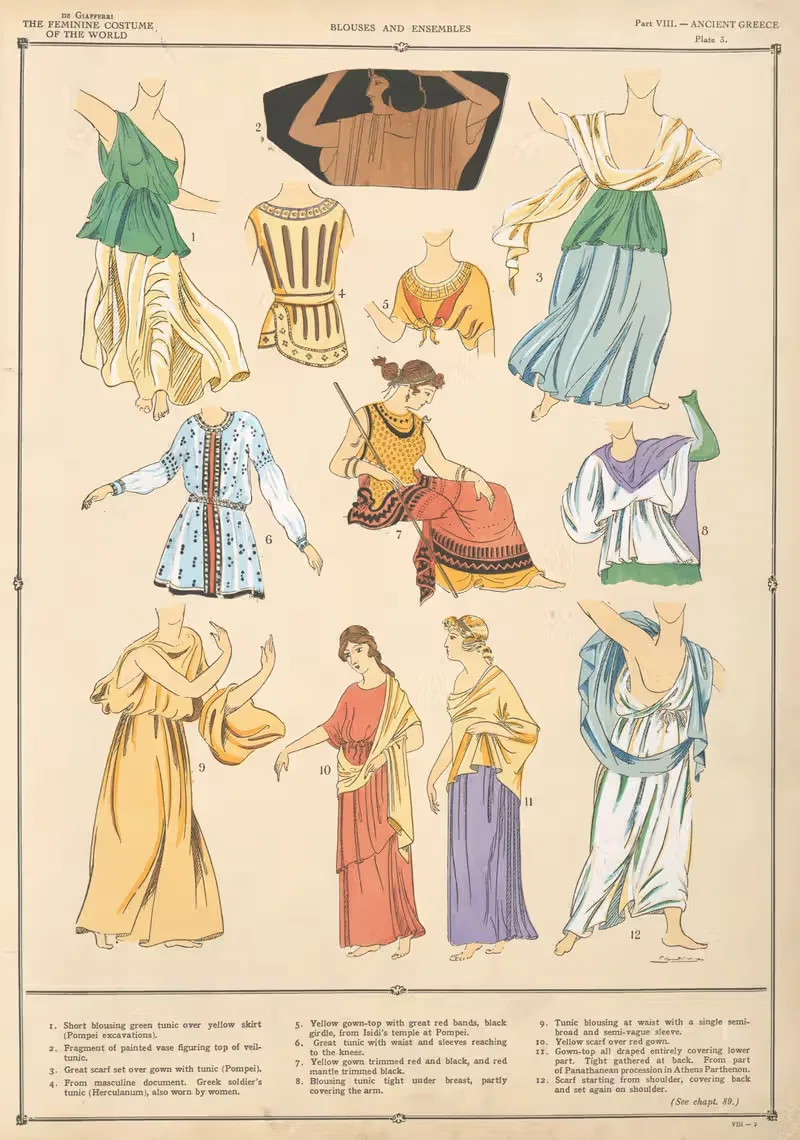 Древняя Греция – Блузки и ансамбли by Поль Луи де Жиффери, 1926-1927 — digital art print download