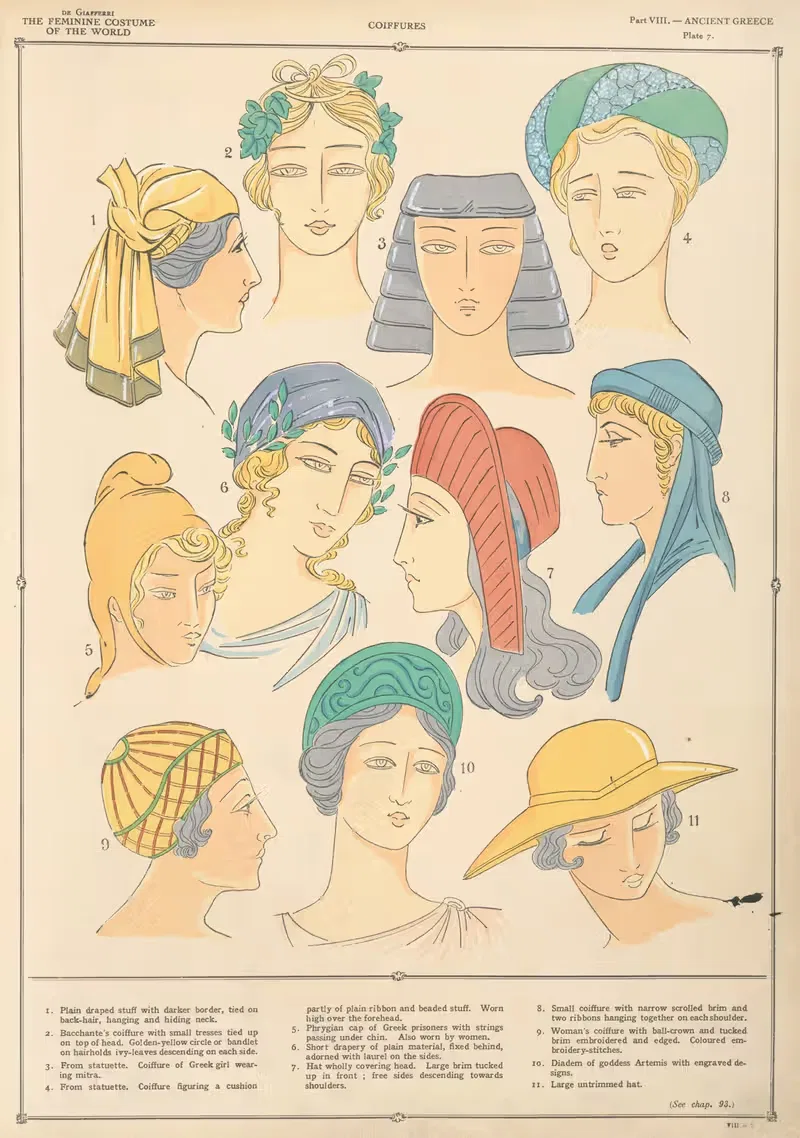 Древняя Греция – Прически by Поль Луи де Жиффери, 1926-1927 — digital art print download