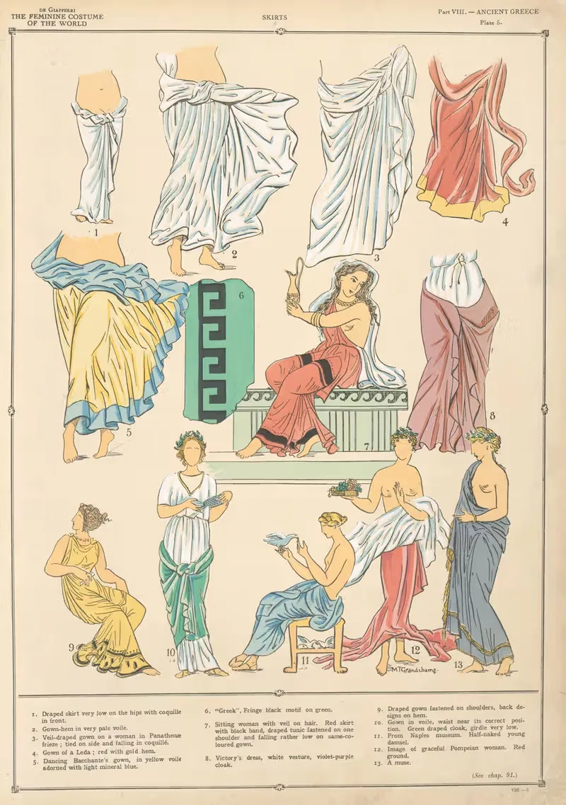 Ancient Greece – Skirts by Paul Louis de Giafferri, 1926-1927 — digital art print download