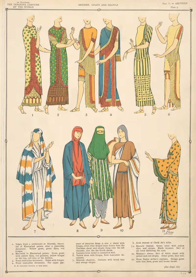 Ассирийские – платья, пальто и шали by Поль Луи де Жиффери, 1926-1927 — digital art print download