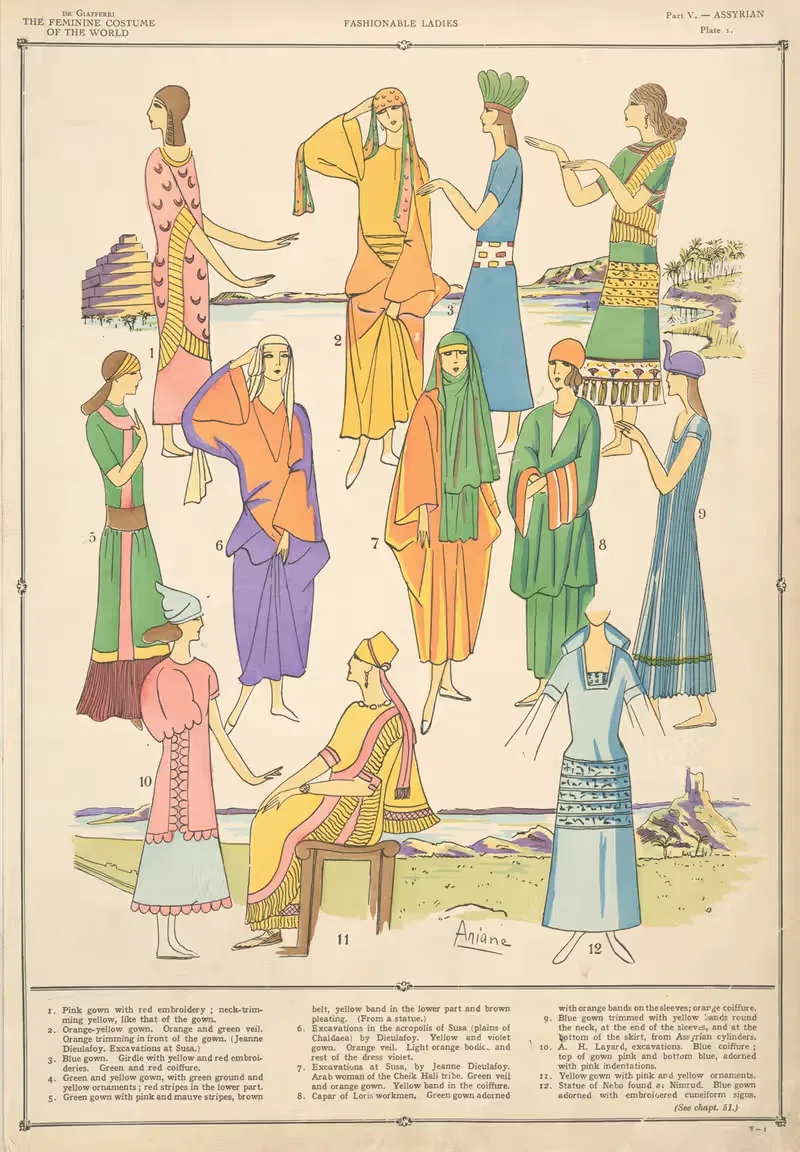Assyrian – Fashionable ladies — Paul Louis de Giafferri