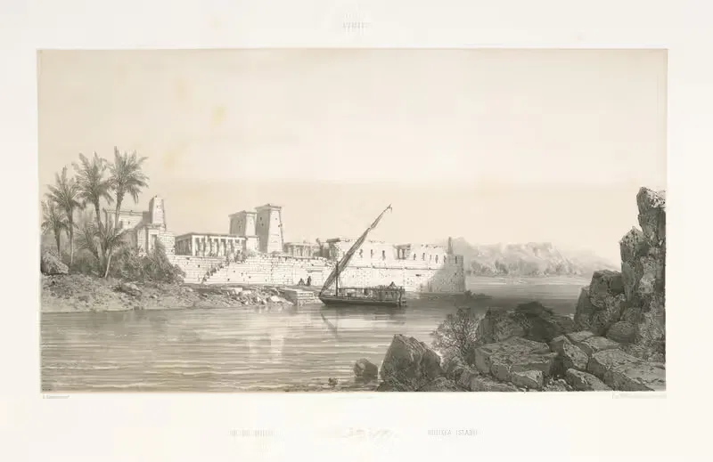Остров Филаэ, Филаэ by Проспер Барбо, 1851 — digital art print download