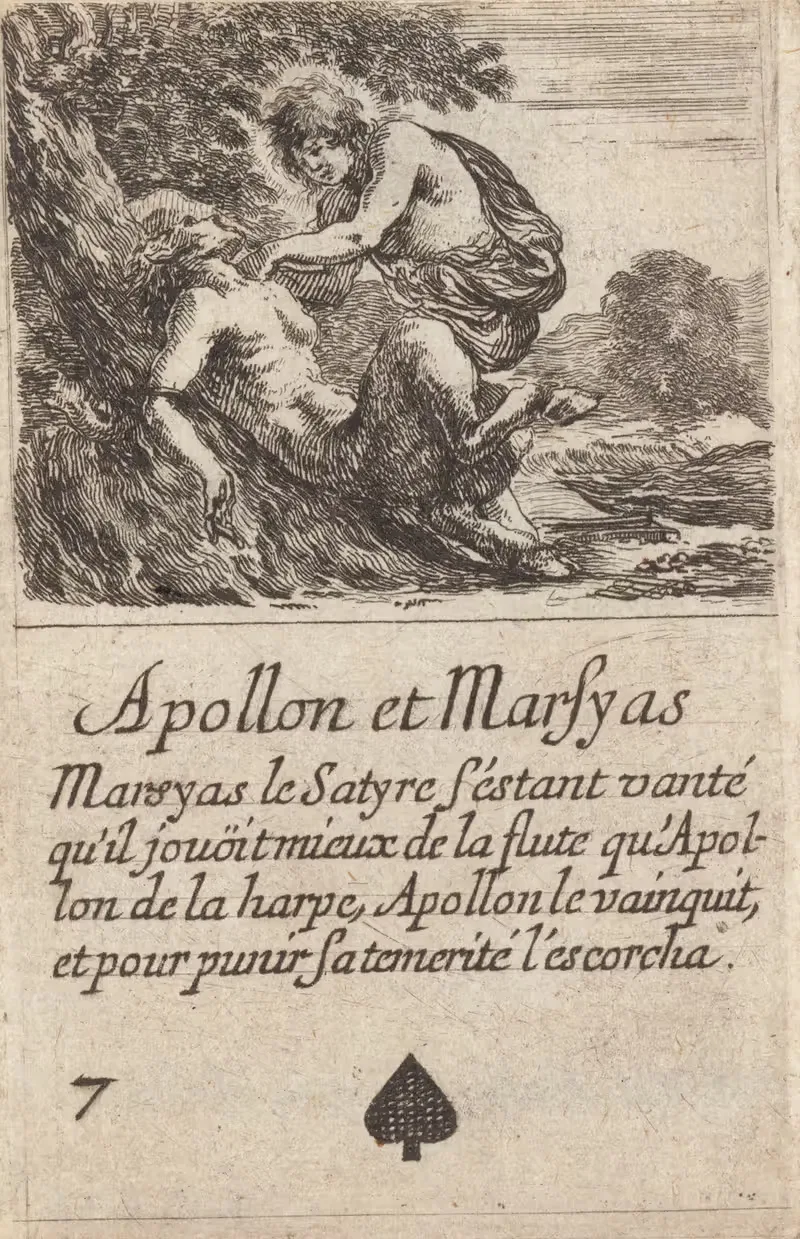 Аполлон и Марсий by Стефано Делла Белла, 1601-1700 — digital art print download