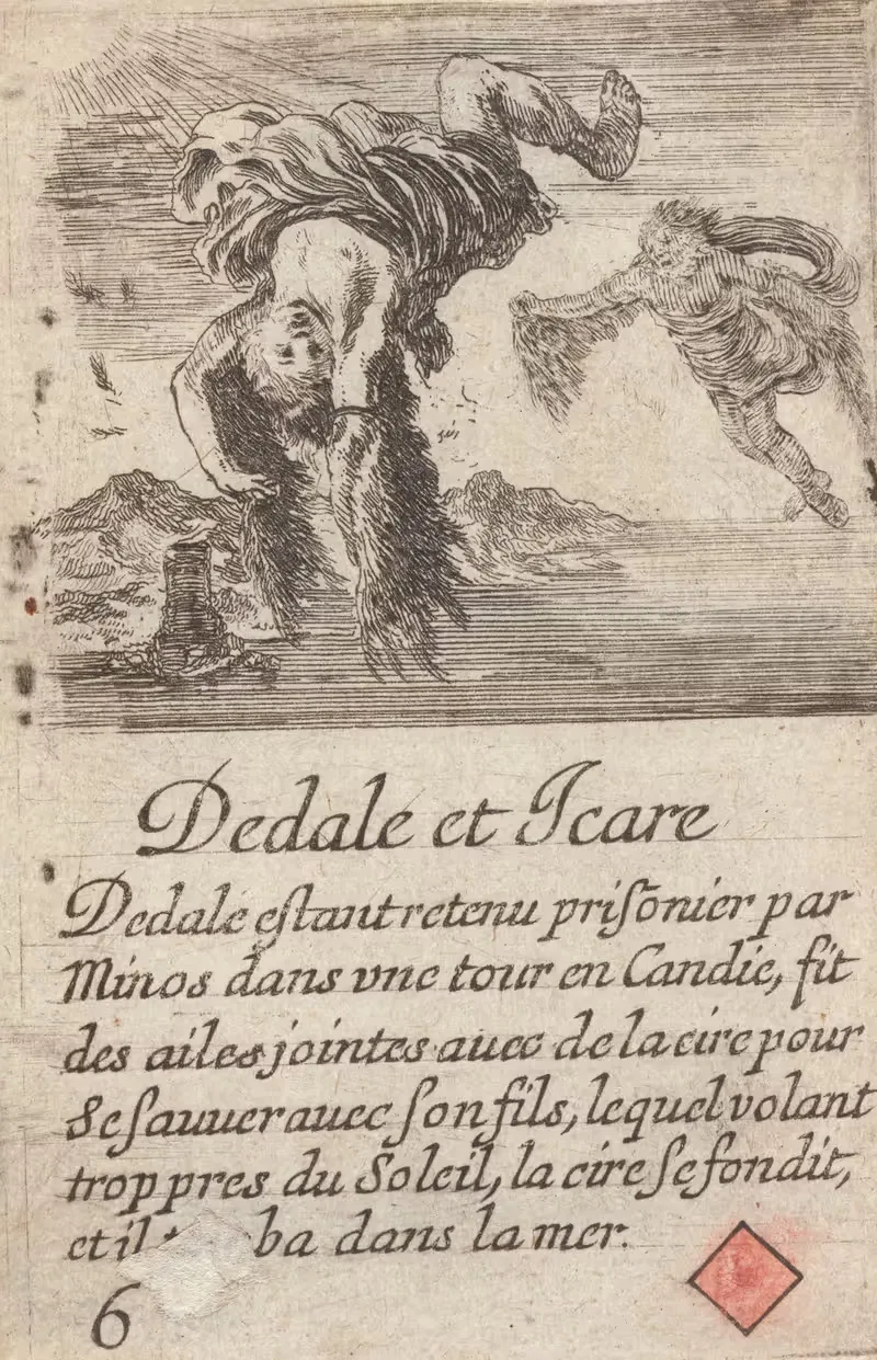 Дедал и Икар by Стефано Делла Белла, 1601-1700 — digital art print download