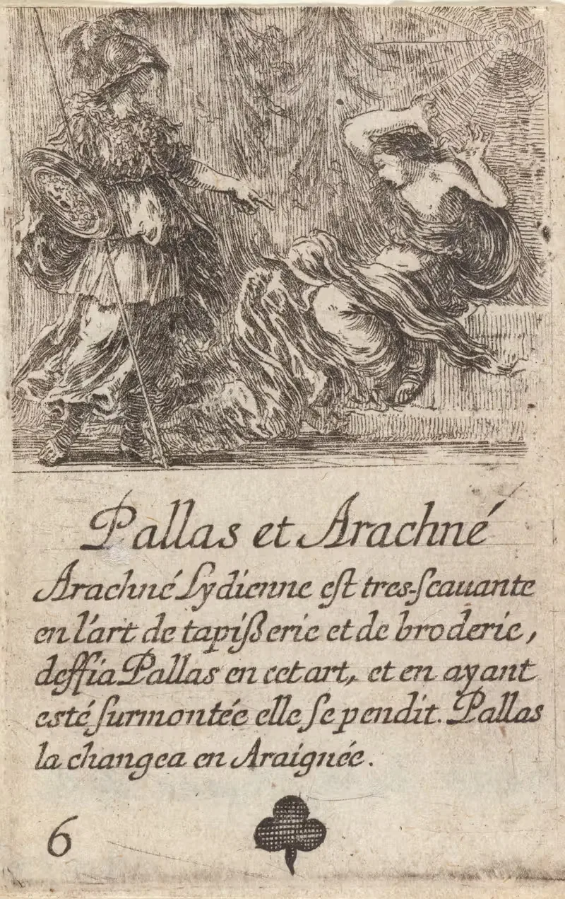 Паллада и Арахна by Стефано Делла Белла, 1601-1700 — digital art print download