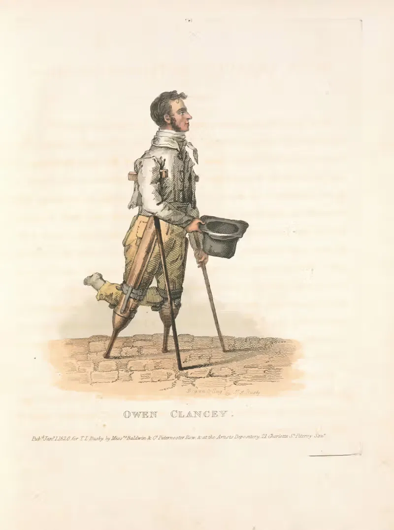 Owen Clancey by Thomas Lord Busby, 1820 — digital art print download