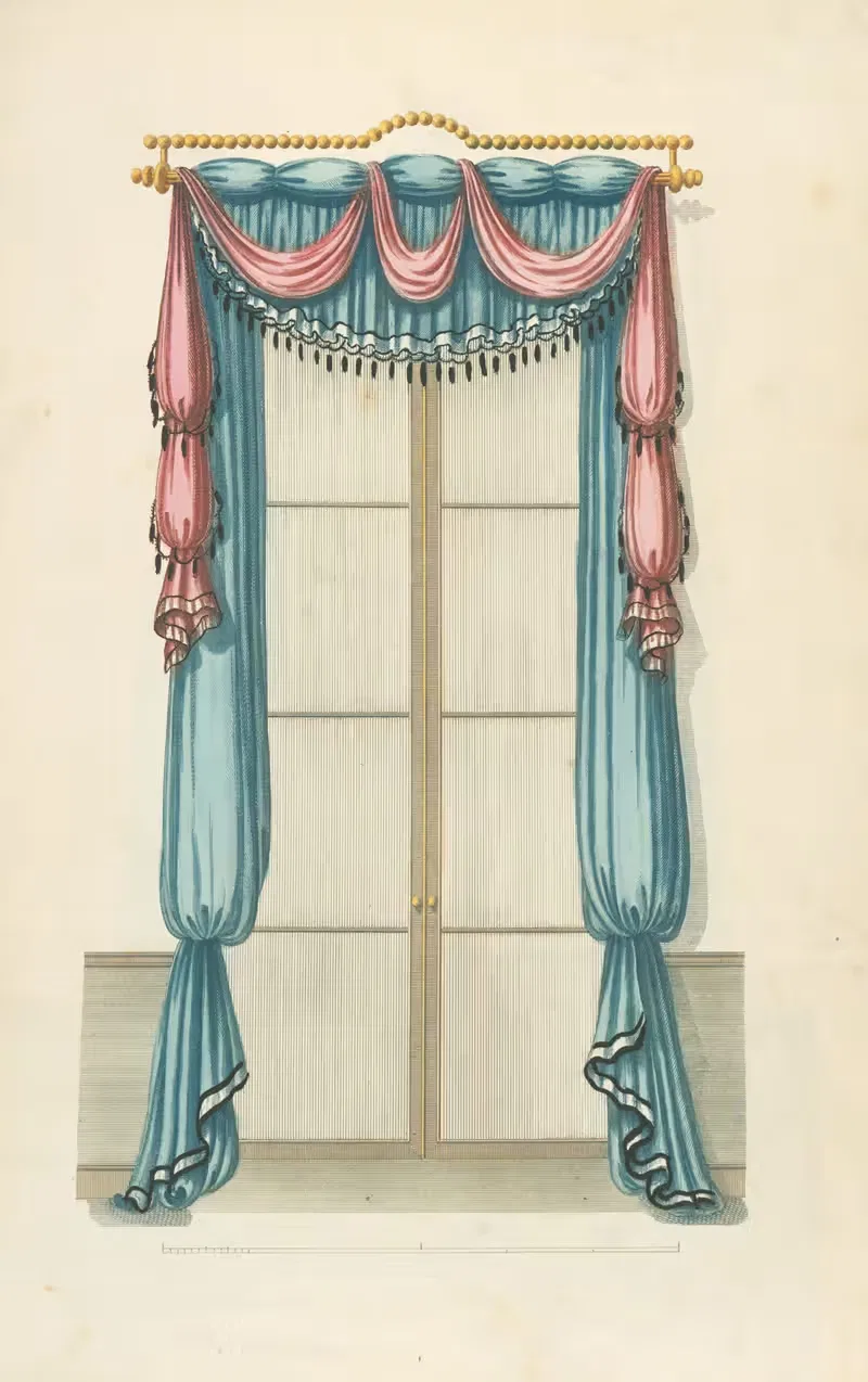 Синяя и красная драпировка by Томас Шератон, 1805 - 1806 — digital art print download