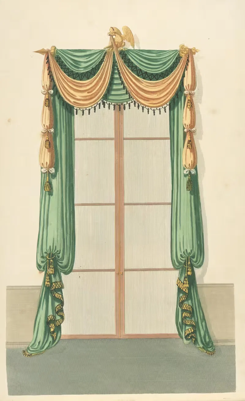 Зеленая и золотая драпировка 2 by Томас Шератон, 1805 - 1806 — digital art print download