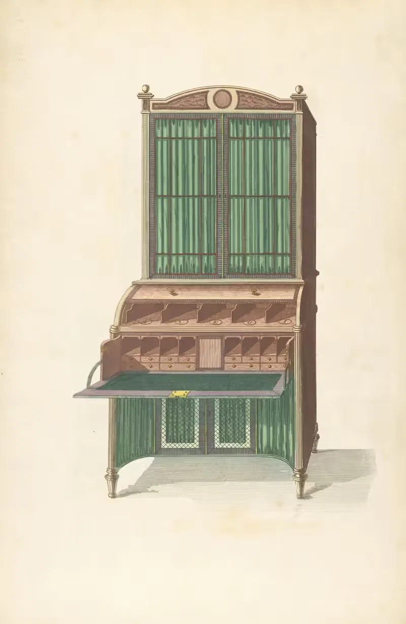 Открытый секретарь-книжный шкаф by Томас Шератон, 1805 - 1806 — digital art print download