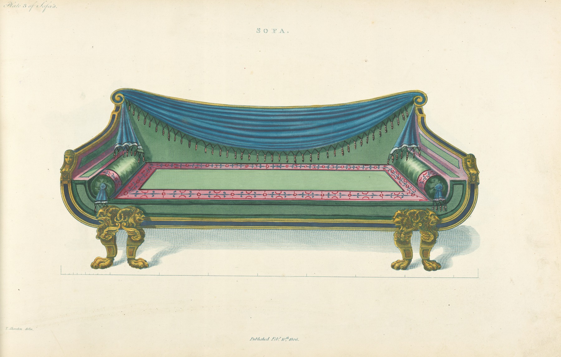 Диван 2 by Томас Шератон, 1805 - 1806 — digital art print download
