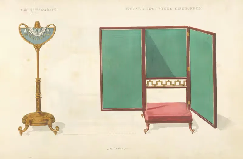 Трипод для камина. Складной подставка для камина by Томас Шератон, 1805 - 1806 — digital art print download