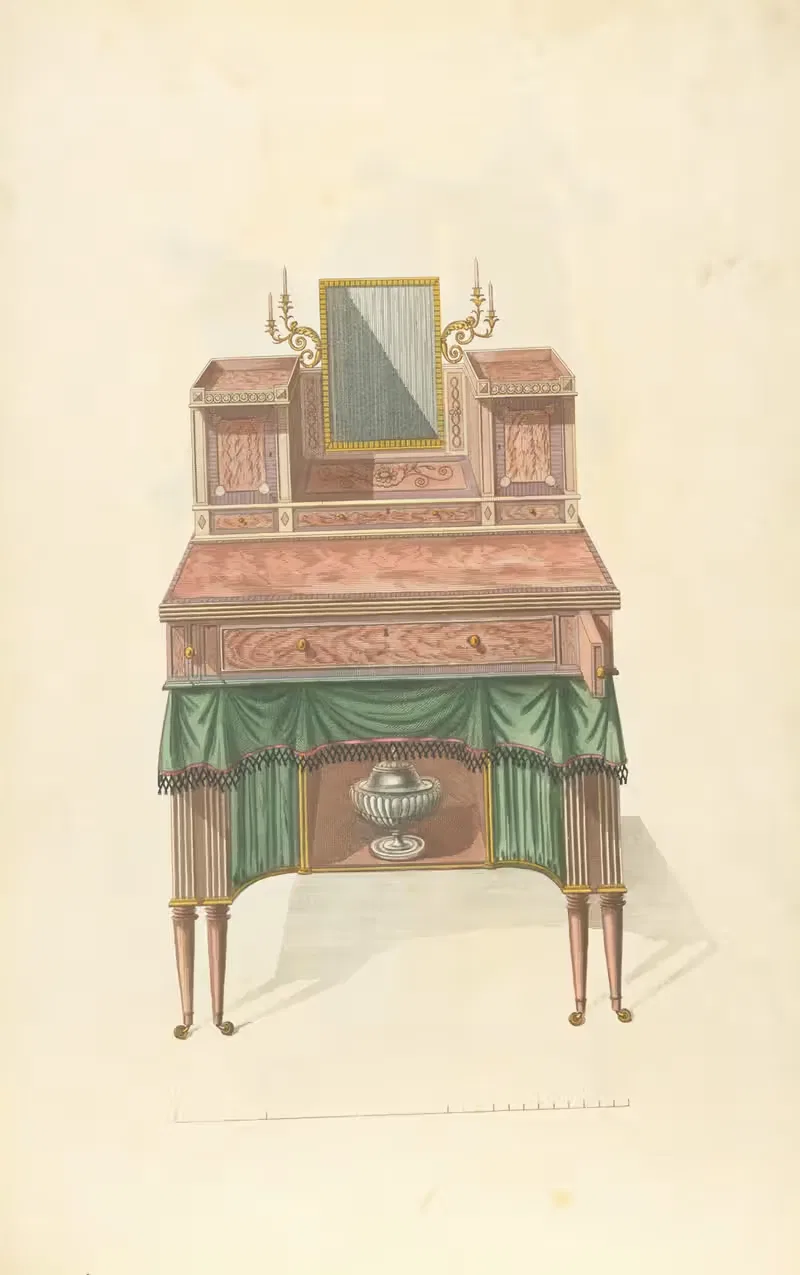 Wash stand with mirror by Thomas Sheraton, 1805 - 1806 — digital art print download