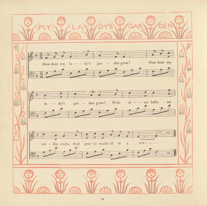 Сад моей леди. by Уолтер Крейн, 1876 — digital art print download