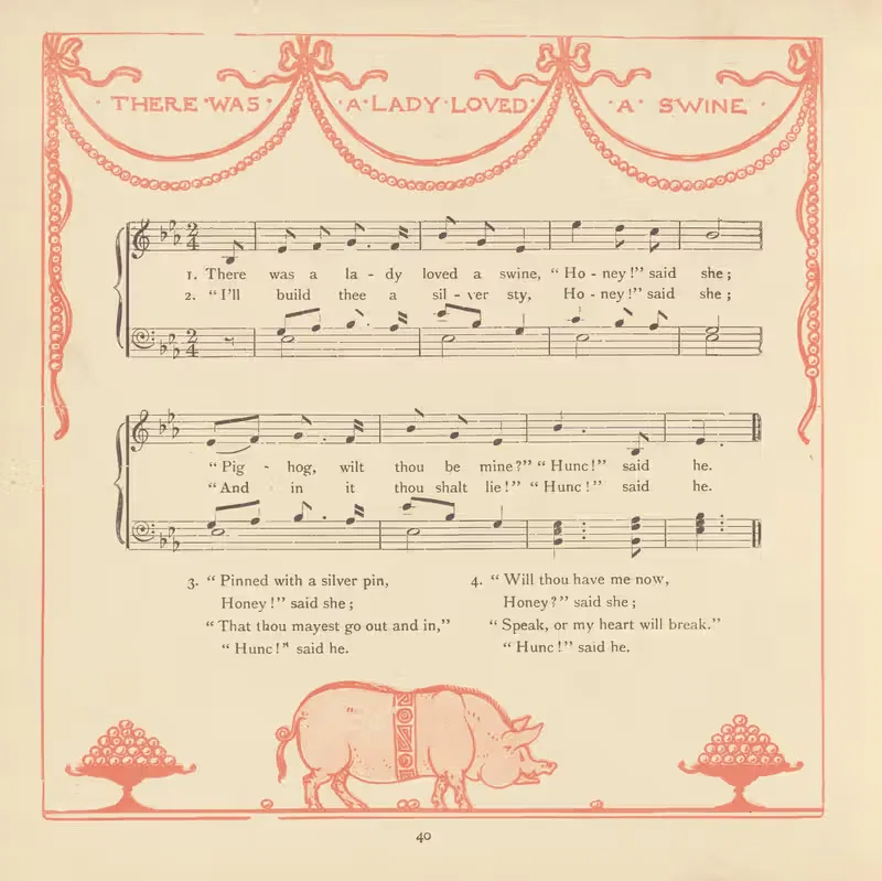 There was a Lady Loved a Swine — Walter Crane