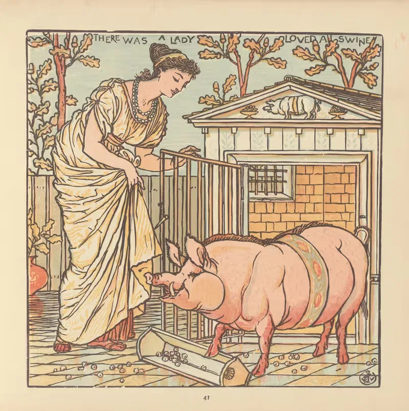 There was a Lady Loved a Swine — Walter Crane