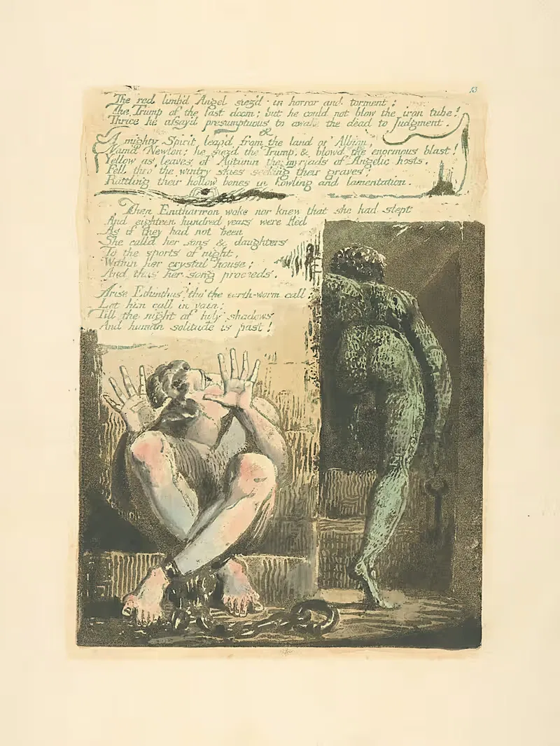 The red limb'd Angel… by William Blake, 1794 — digital art print download