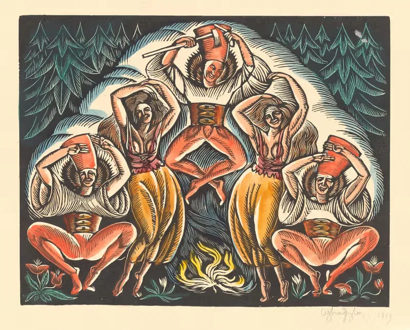 Tanec zbojníkov by Władysław Skoczylas, 1920 — digital art print download