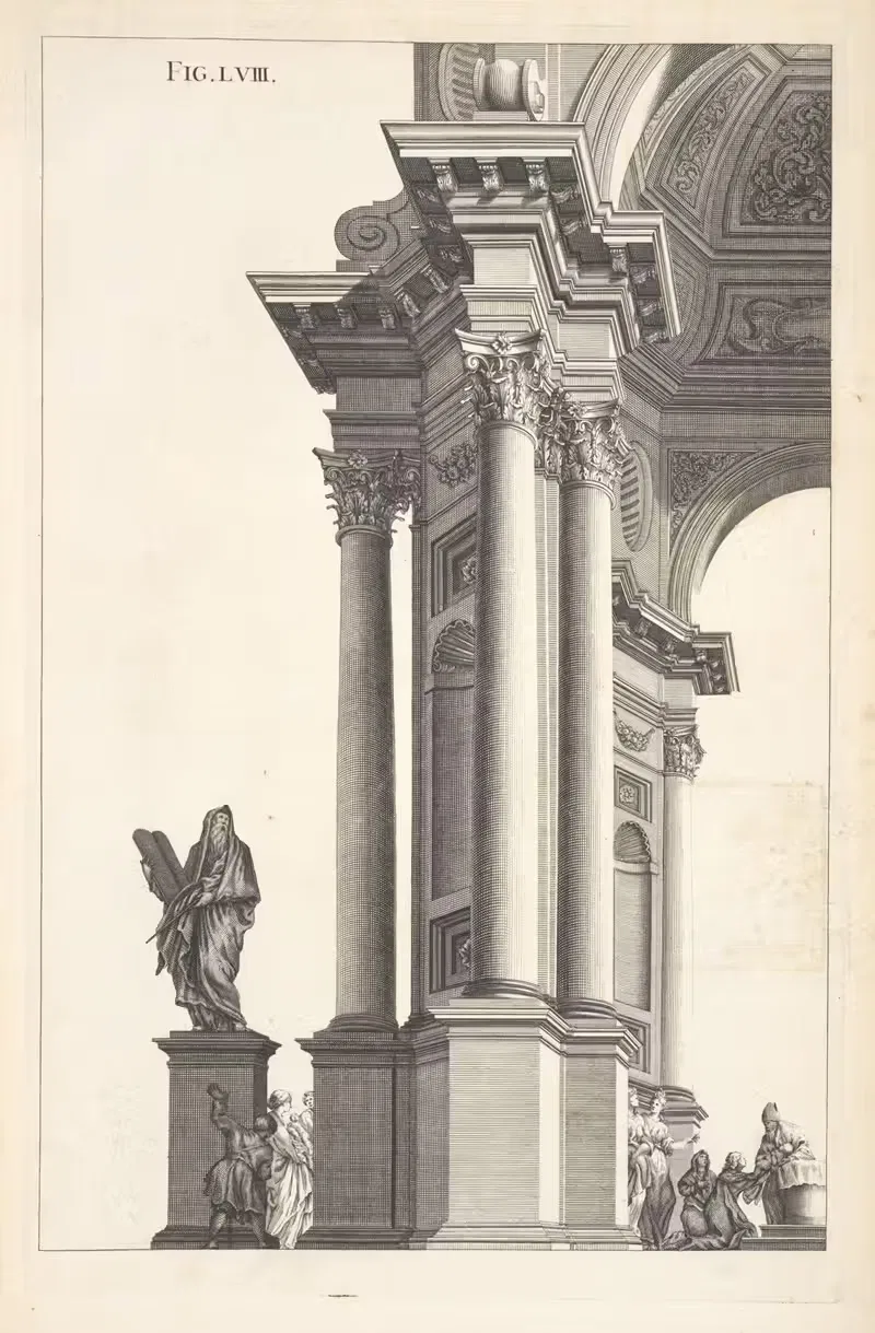 Part of an octangular work of the Corinthian order. — Andrea Pozzo