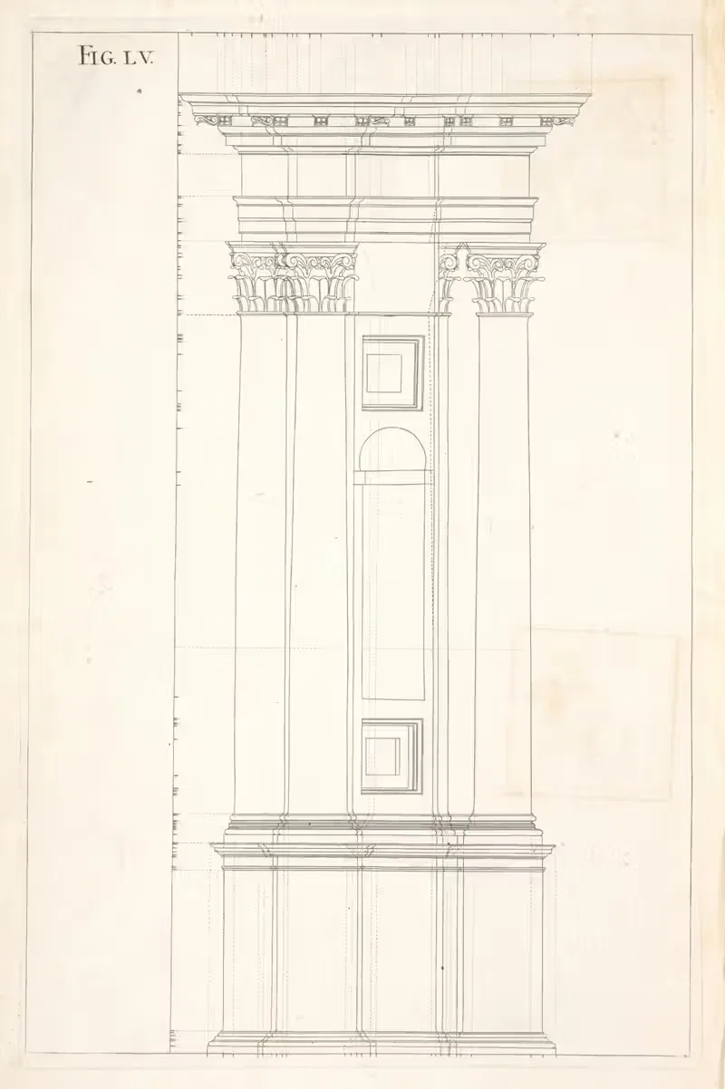 The geometrical elevation of a Corinthian work. — Andrea Pozzo