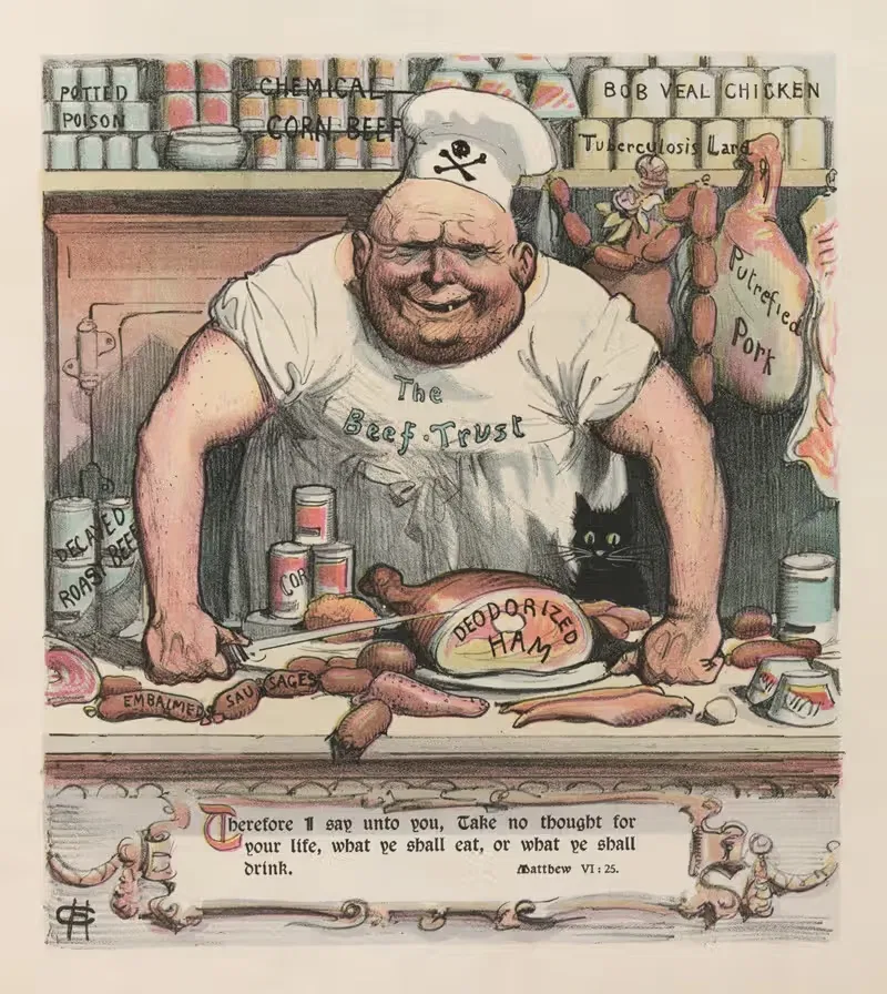 Мясной рынок by Карл Хассман, 1906 — digital art print download