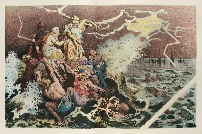 Русское наводнение by Карл Хассман, 1905 — digital art print download