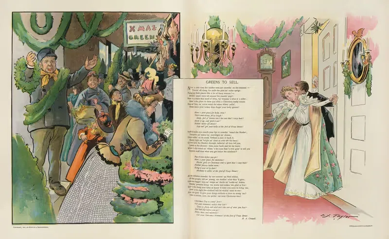Рождественская зелень by Чарльз Джей Тейлор, 1897 — digital art print download