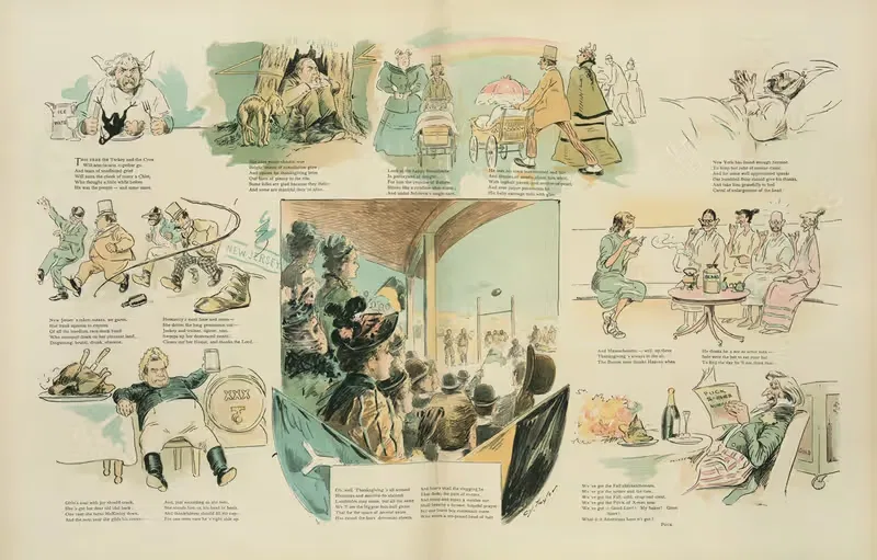 День благодарения by Чарльз Джей Тейлор, 1893 — digital art print download