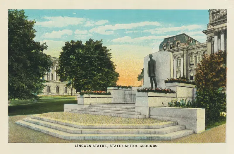 Lincoln statue, state capitol grounds by Chas. R. Graham Co., 1926 — digital art print download