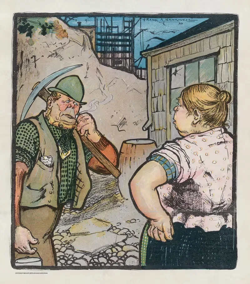 Нужны были деньги by Фрэнк Артур Нанкивелл, 1899 — digital art print download