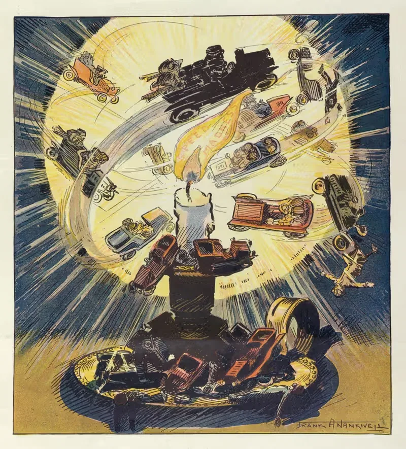 Мотыльки и пламя by Фрэнк Артур Нанкивелл, 1907 — digital art print download