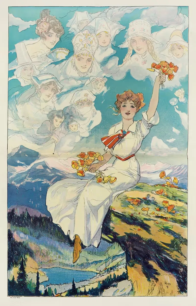 Сначала увидь Америку by Гордон Росс, 1911 — digital art print download