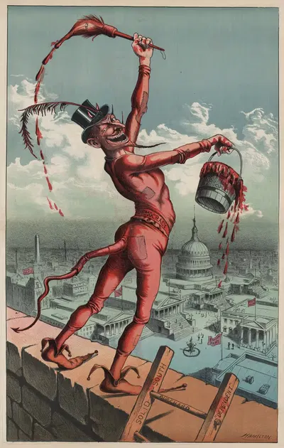 To begin with, 'I'll paint the town red by Grant Hamilton, 1885 — digital art print download