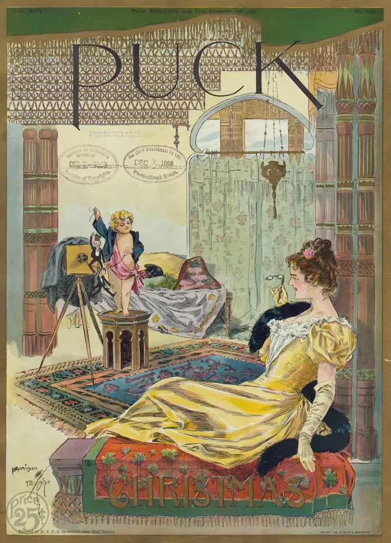 Пак Рождество by Харрисон Фишер, 1898 — digital art print download