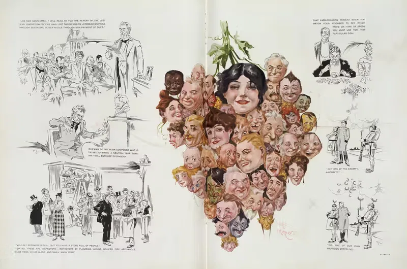 Уборка из виноградника Пака by Генри Майер, 1914 — digital art print download