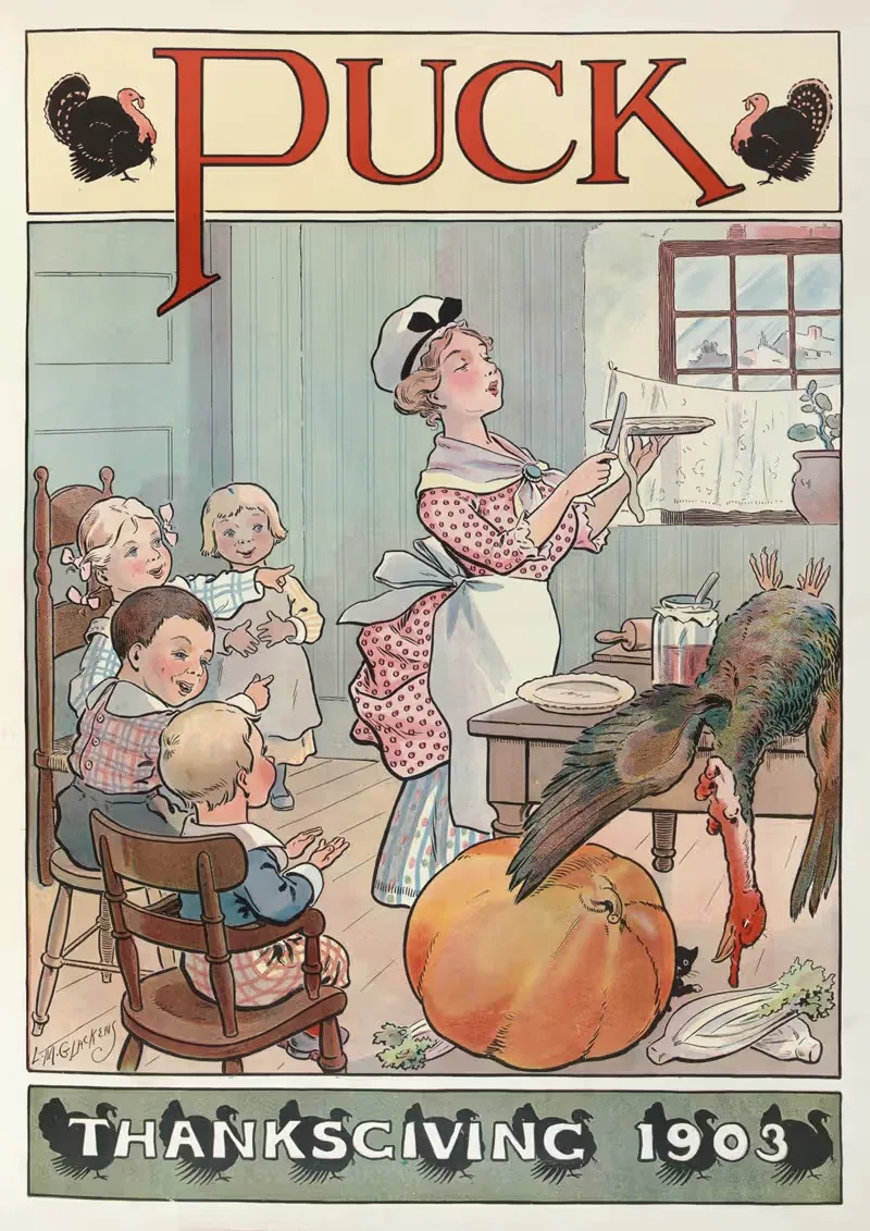 Пак День благодарения 1903 by Луи Глакенс, 1903 — digital art print download