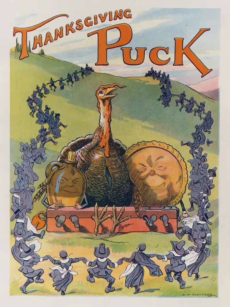 Thanksgiving Puck by Louis Glackens, 1913 — digital art print download