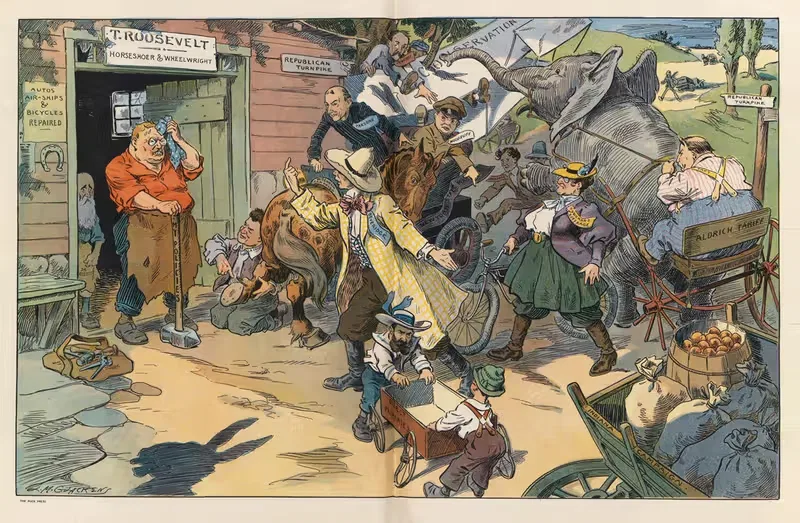 The village blacksmith by Louis Glackens, 1910 — digital art print download