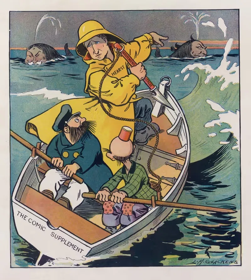 There they blow by Louis Glackens, 1908 — digital art print download