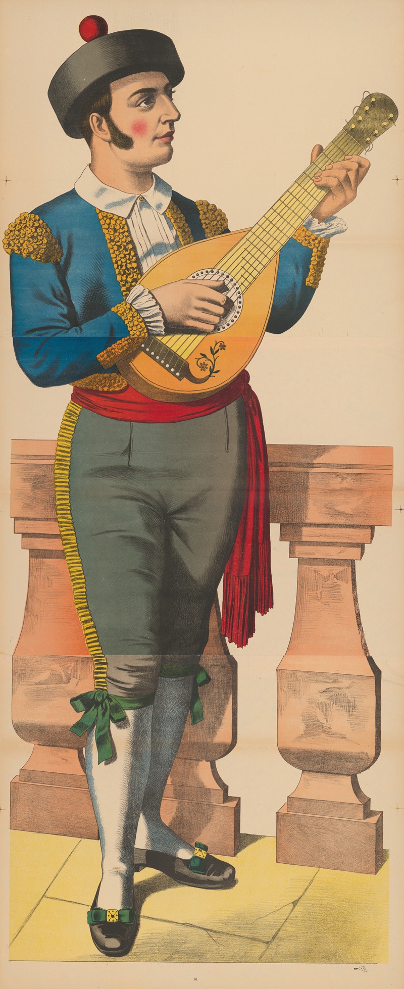Игрок на мандолине by Рене Акерманн, 1906-1918 — digital art print download